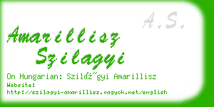 amarillisz szilagyi business card